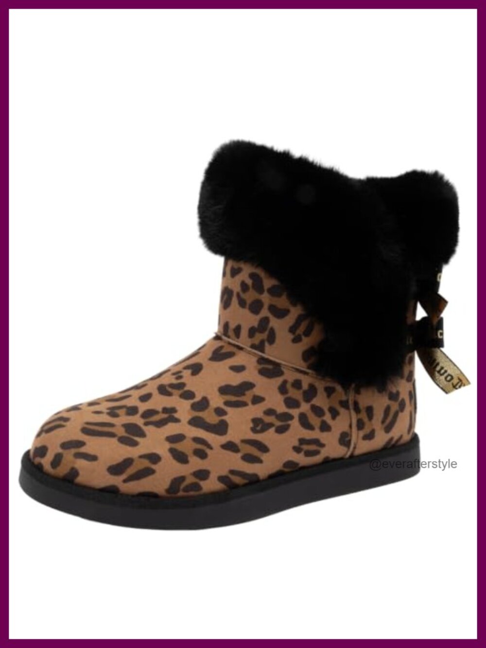 Slip On Winter Snow Boots Insulated Faux Fur Lined Ankle Booties Microsuede